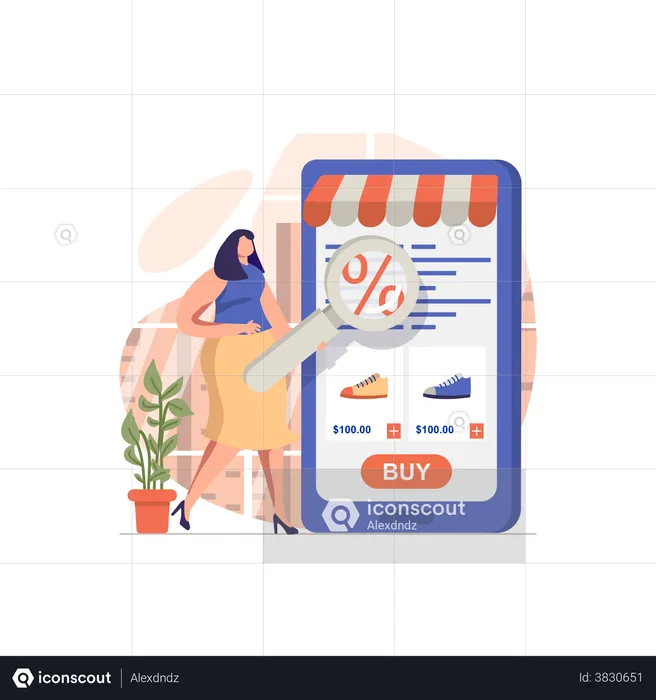 Mobile Commerce  Illustration