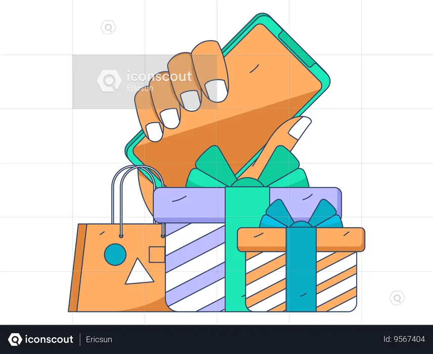 Mobile commerce  Illustration