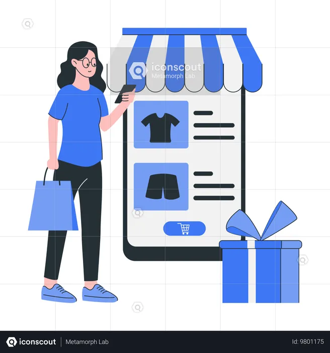 Mobile commerce  Illustration