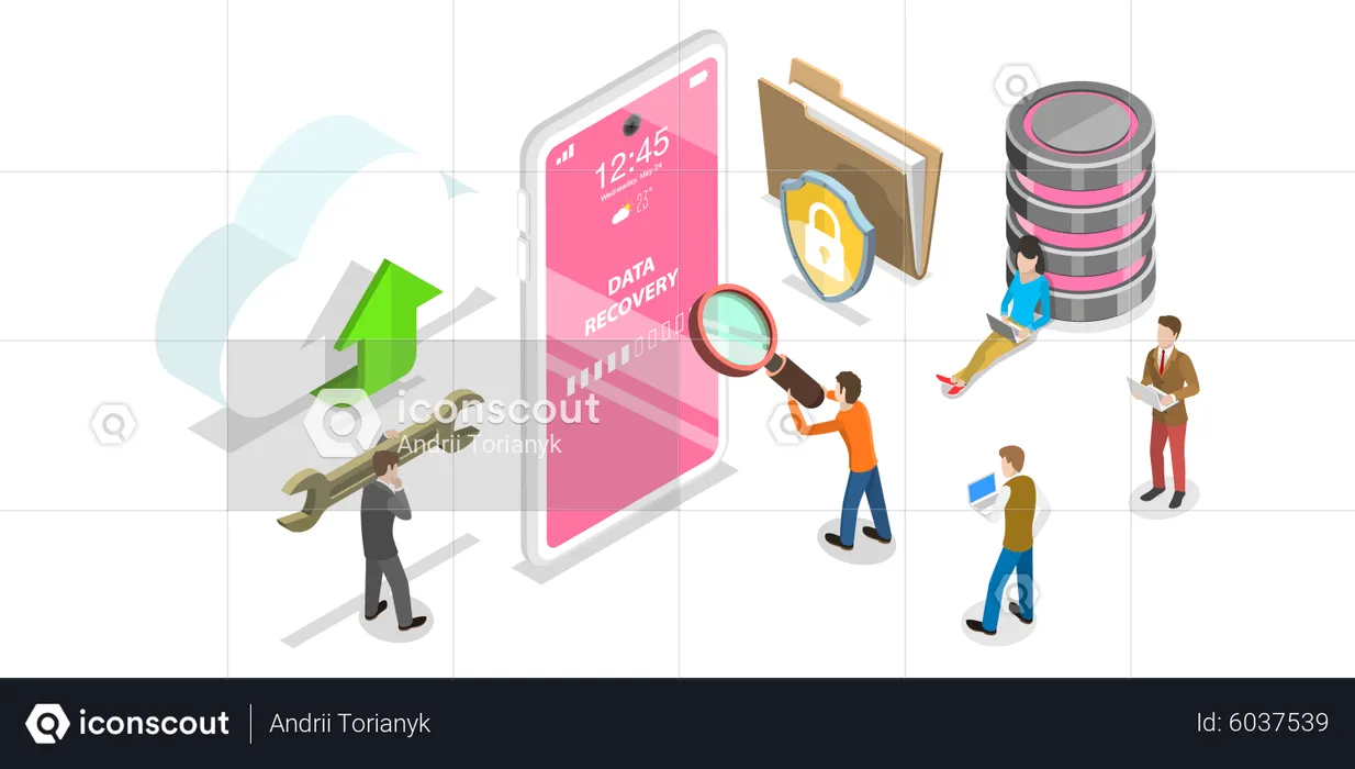 Mobile Data Recovery Services  Illustration