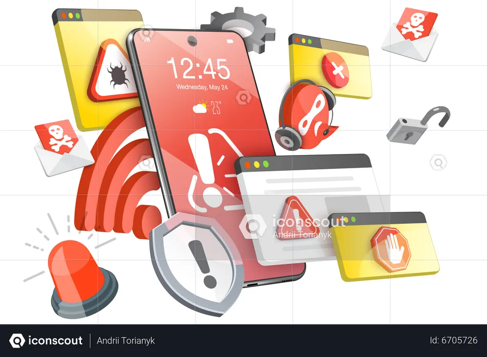 Mobile Fraud  Illustration