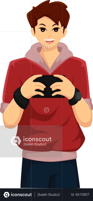 Mobile Gamer  Illustration