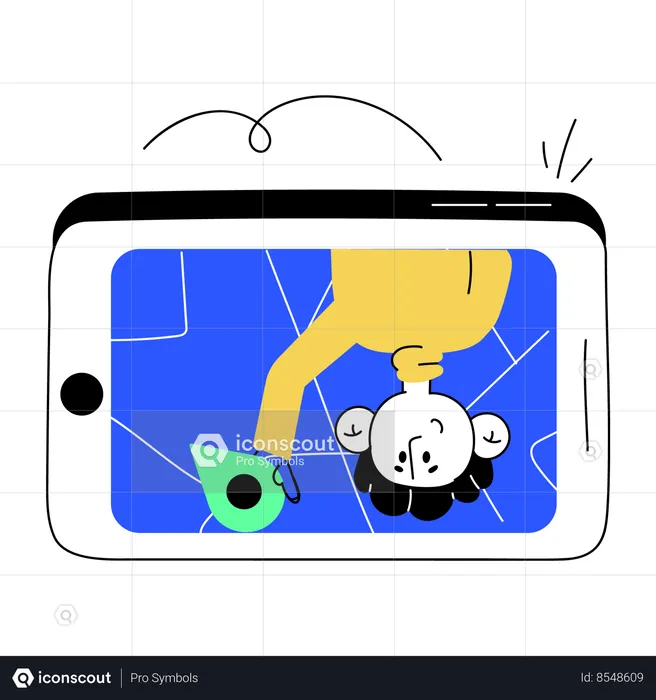 Mobile GPS Flag Illustration