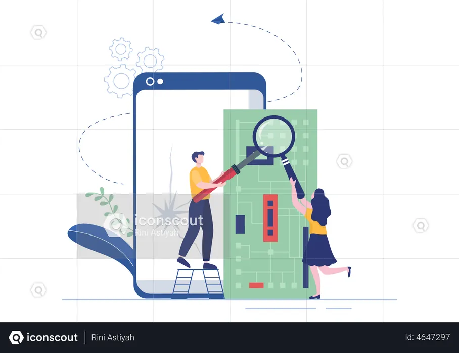 Mobile hardware Repair  Illustration