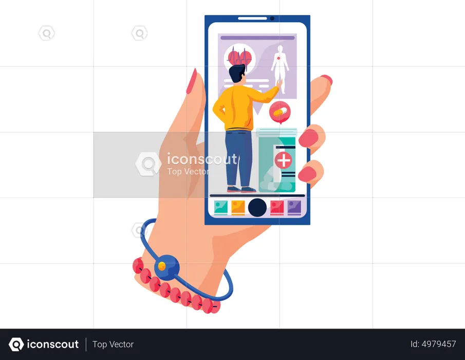 Mobile Healthcare Application  Illustration