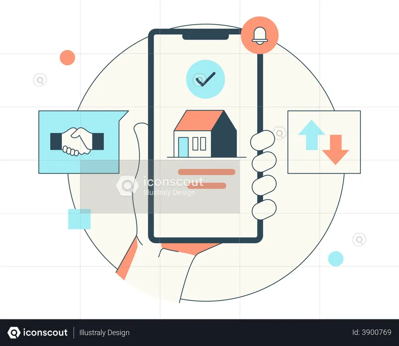 Mobile Immobilien  Illustration