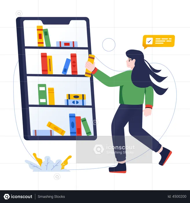 Mobile Library  Illustration