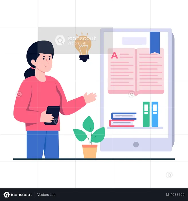 Mobile Library  Illustration