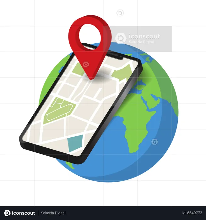 Mobile location  Illustration