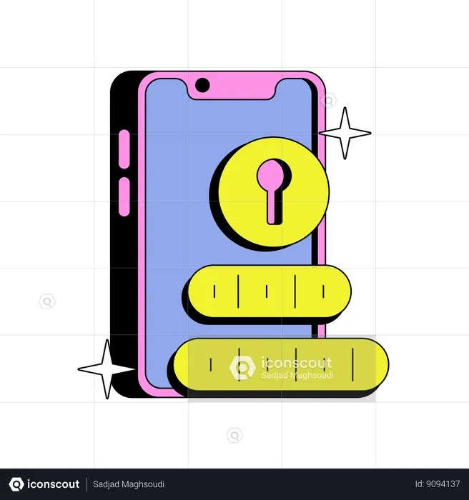 Mobile lock  Illustration