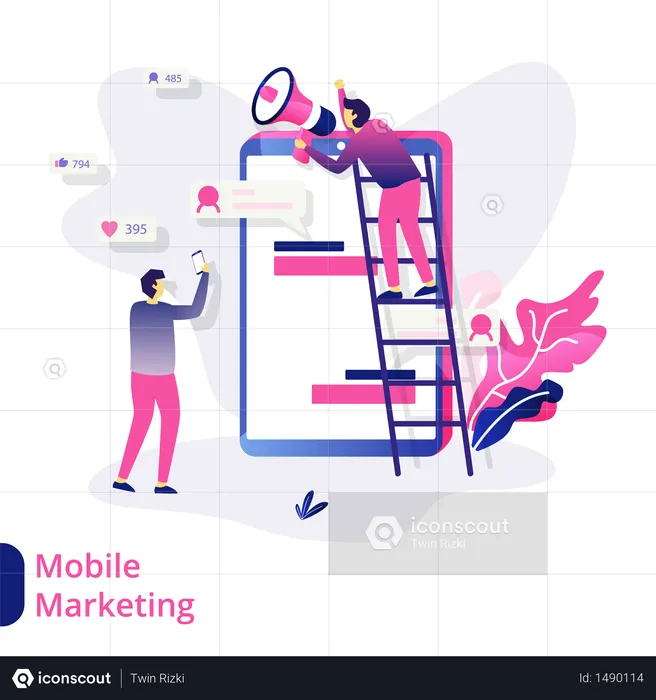 Mobile Marketing  Illustration
