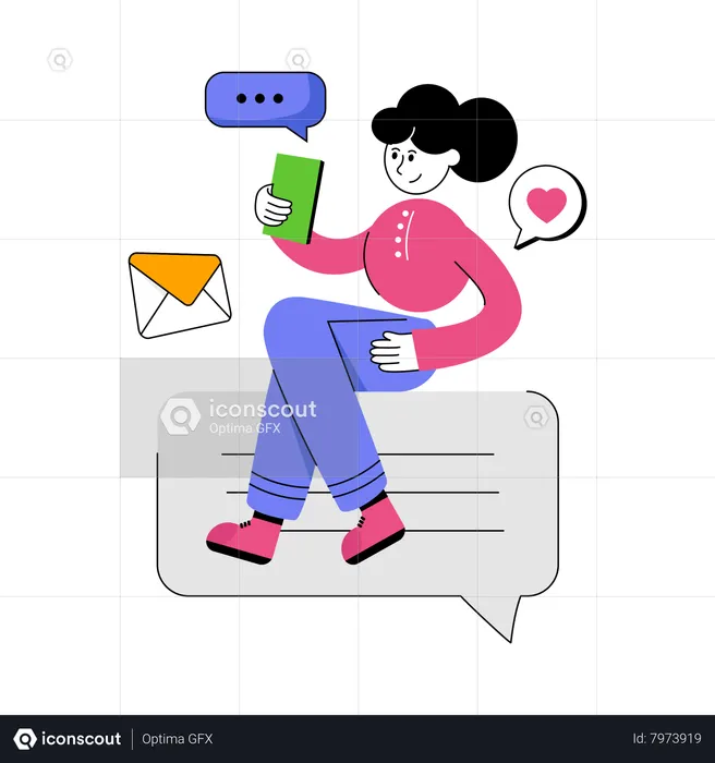 Mobile Messages  Illustration