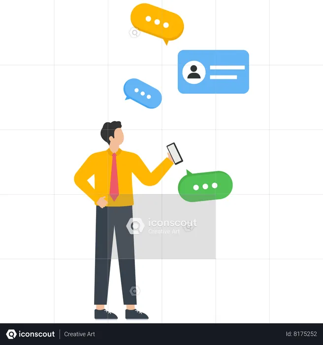 Mobile Messaging  Illustration