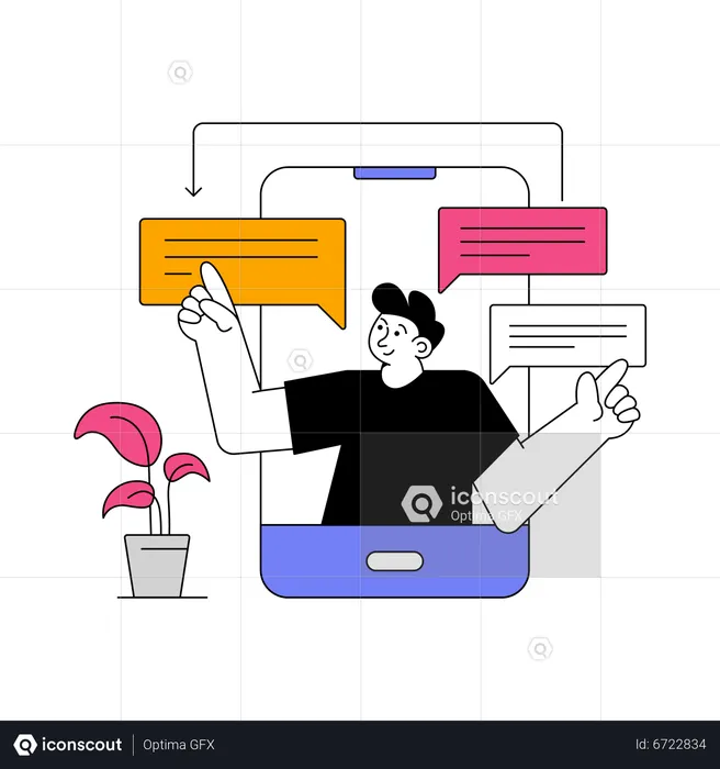 Mobile Messaging  Illustration