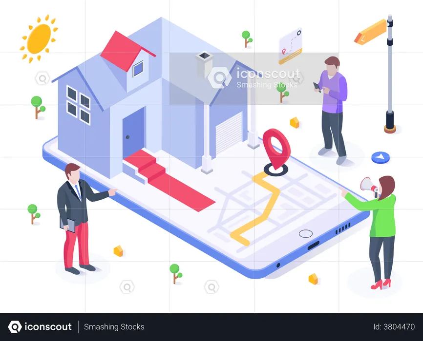 Mobile Navigation  Illustration