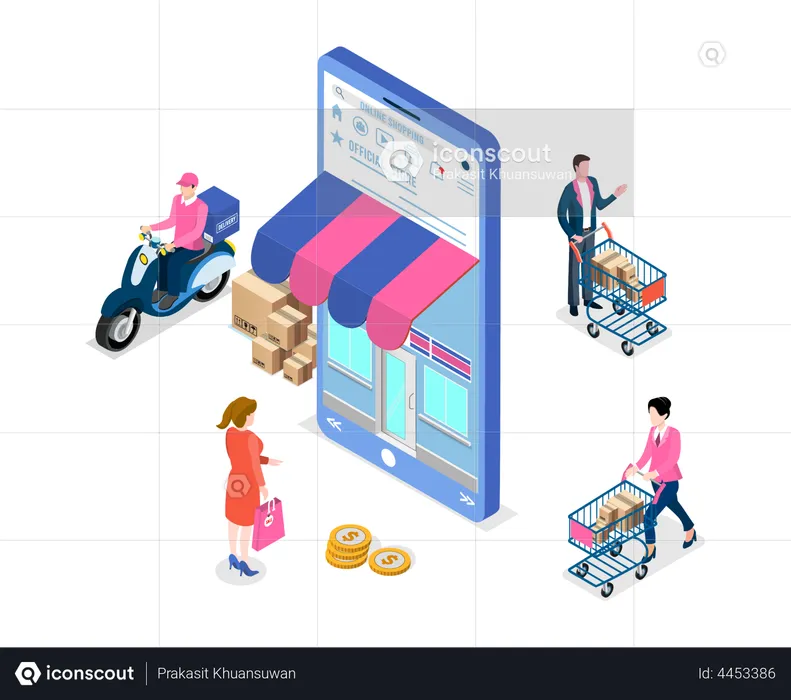 Mobile Official Store  Illustration