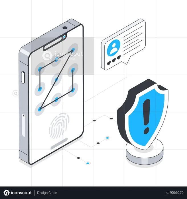 Mobile Pattern Lock  Illustration