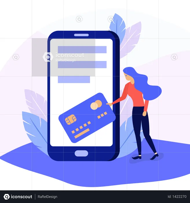 Mobile payment online service  Illustration