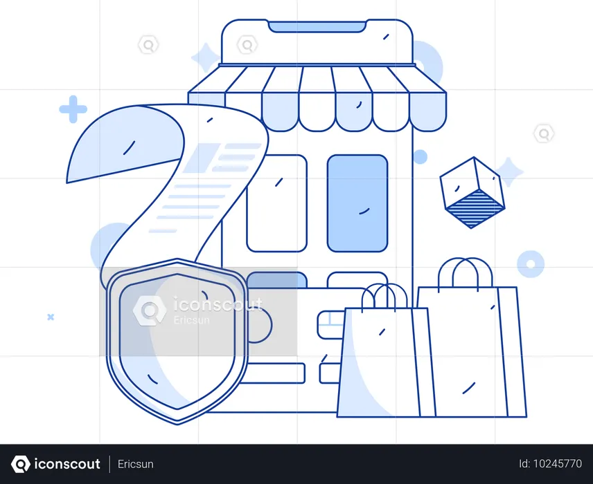 Mobile payment security  Illustration