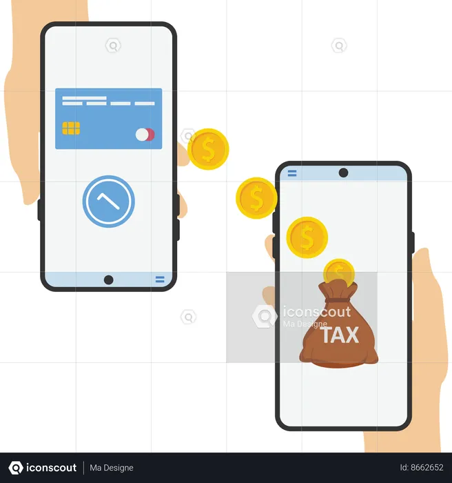 Mobile payment transfer  Illustration
