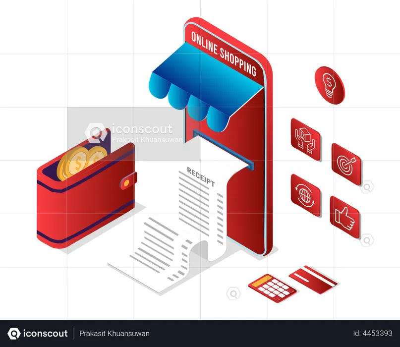 Mobile payments receipt  Illustration