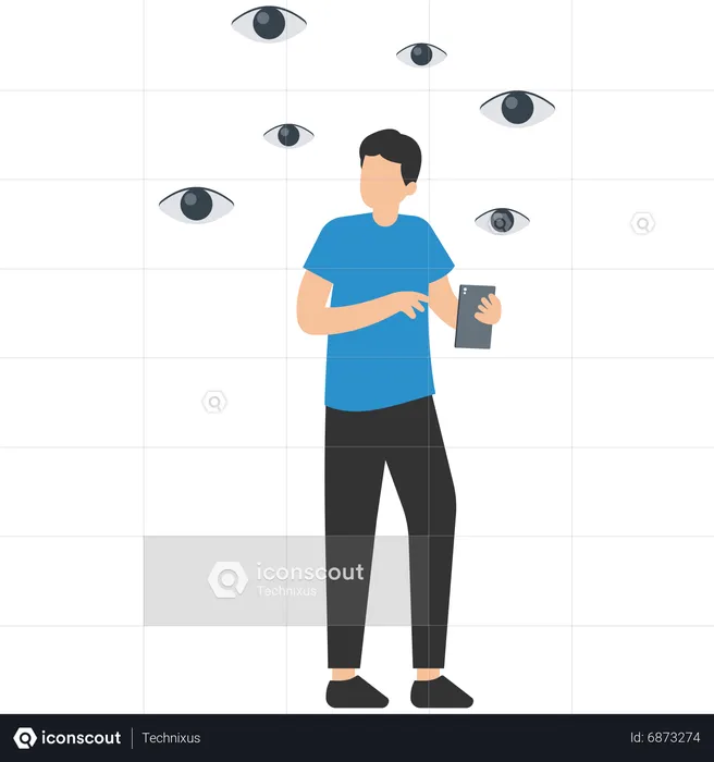 Mobile privacy  Illustration