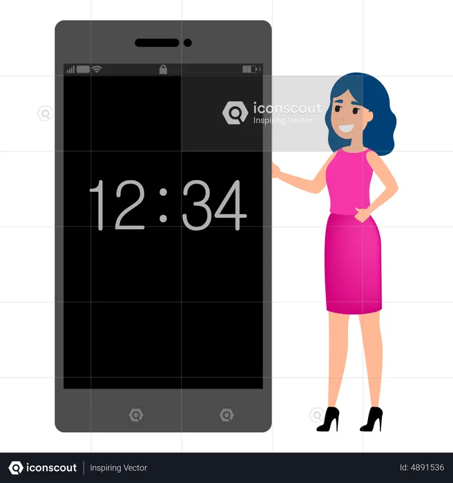 Mobile screen time  Illustration