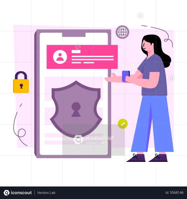 Mobile Security  Illustration