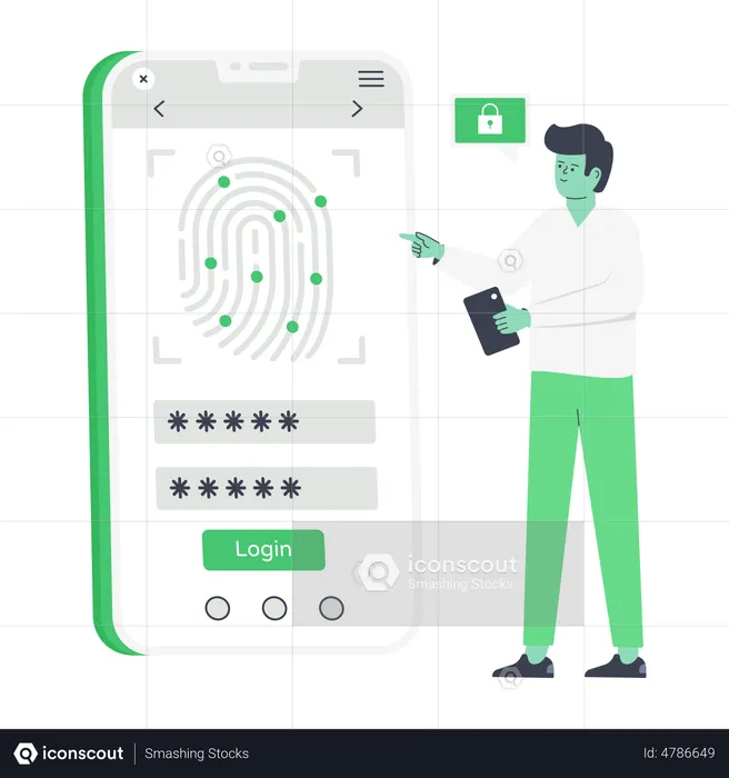 Mobile Security  Illustration