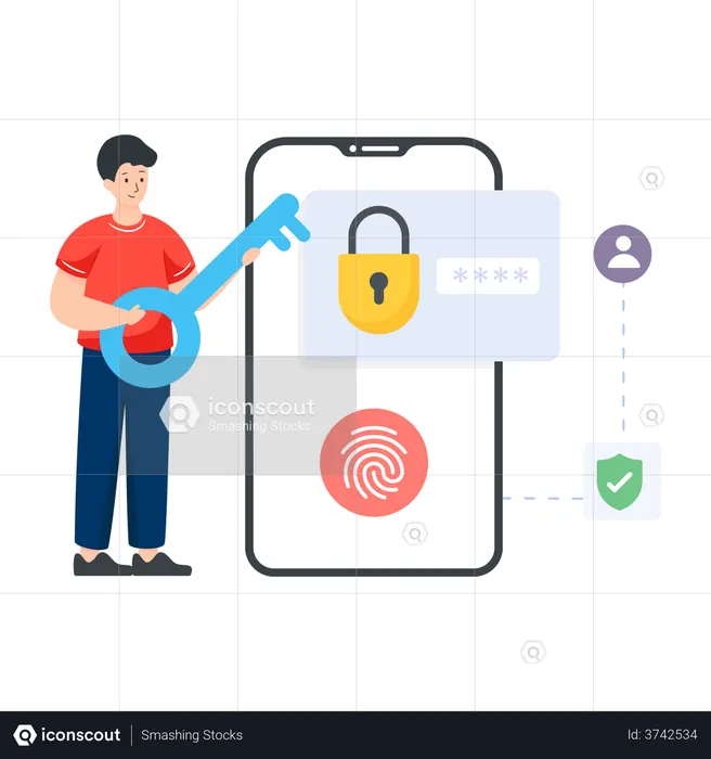 Mobile Security  Illustration