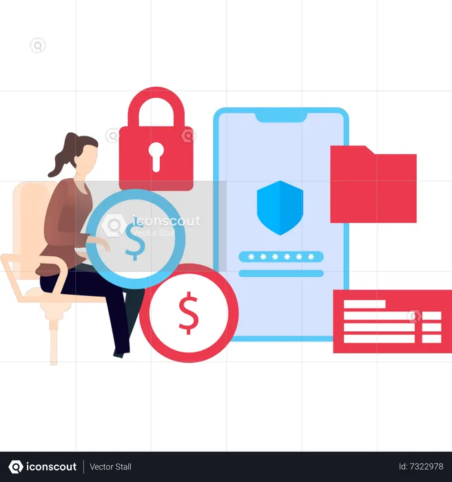 Mobile Security  Illustration