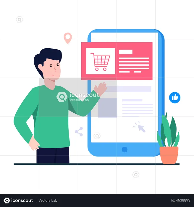 Mobile Shopping Application  Illustration