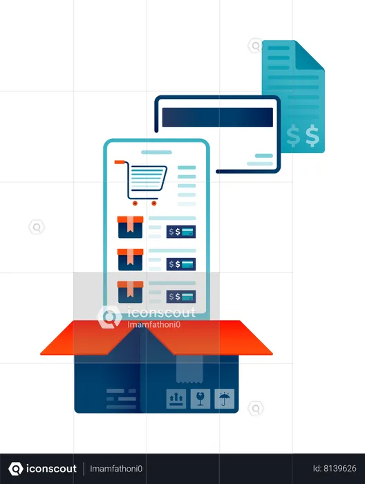 Mobile shopping apps  Illustration
