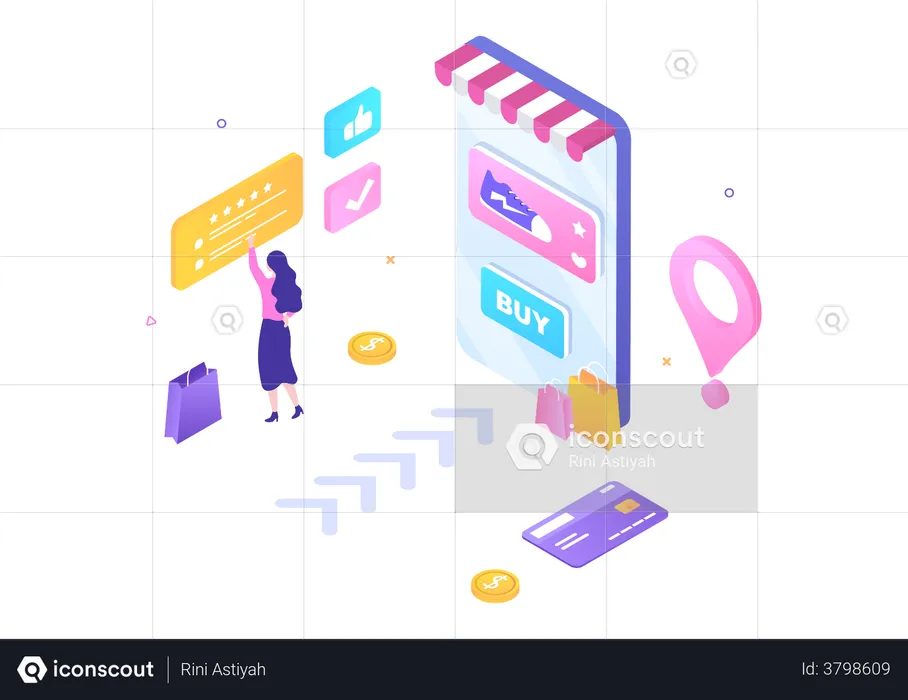 Mobile Store  Illustration