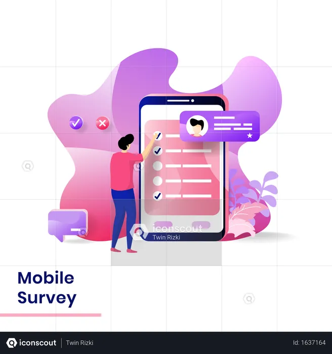 Mobile Survey  Illustration