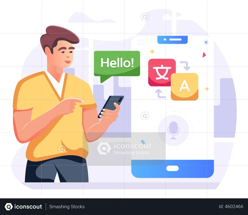 Mobile Translator  Illustration