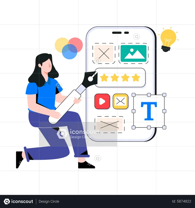 Mobiles UI-Design  Illustration