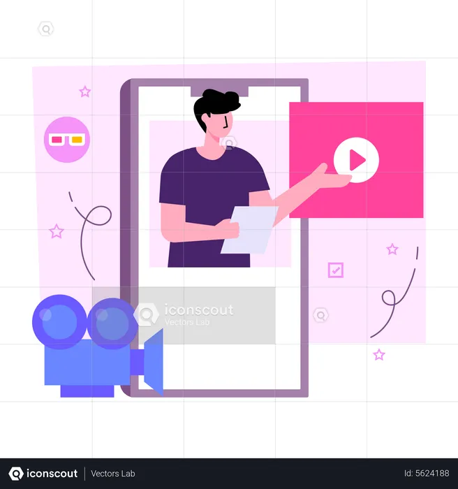 Mobile Video  Illustration