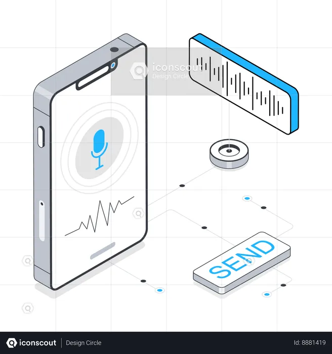 Mobile Voice Message  Illustration