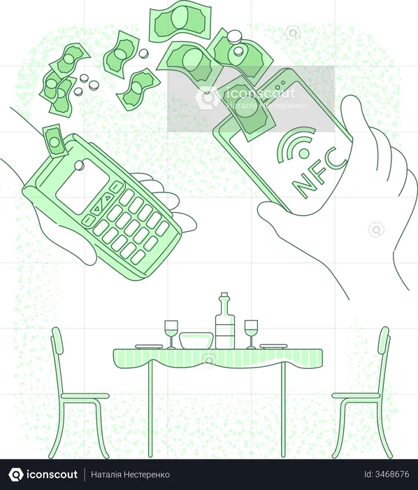 Mobile wallet  Illustration