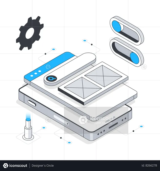 Mobile Web development  Illustration