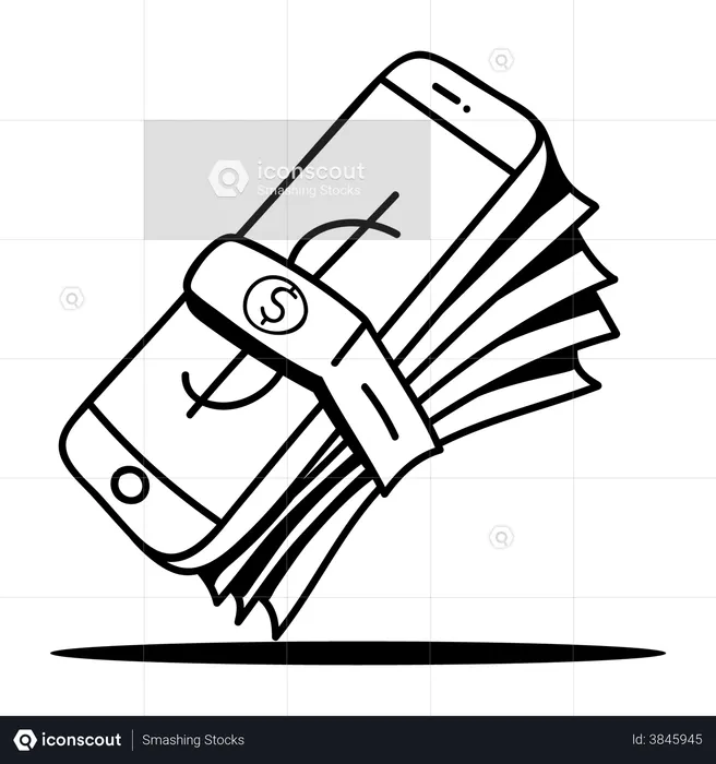 Mobiles Bezahlen  Illustration