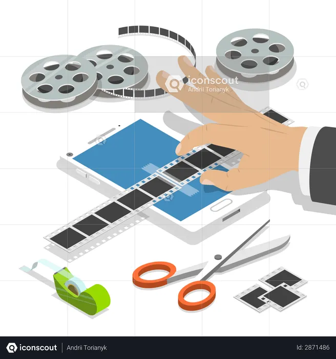 Mobiler Videoeditor  Illustration