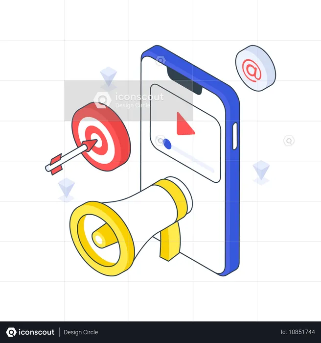 Mobiles Marketing  Illustration