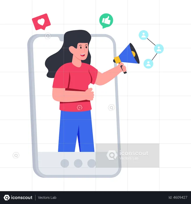 Mobiles Marketing  Illustration