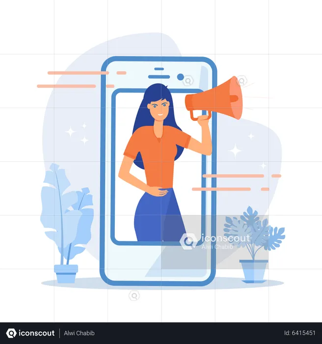 Mobiles Marketing  Illustration