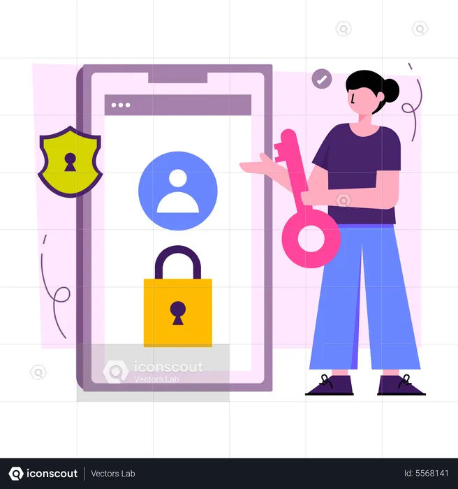 Sicherheit mobiler Profile  Illustration