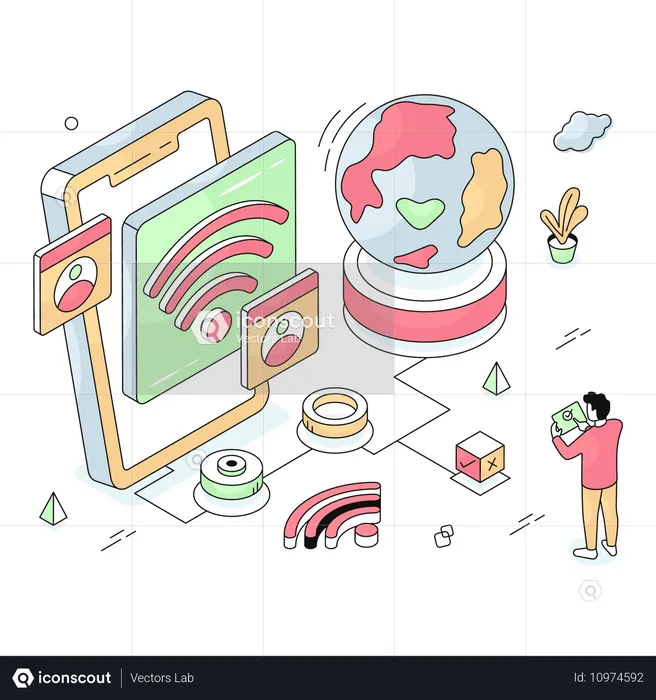 Mobiles WLAN  Illustration