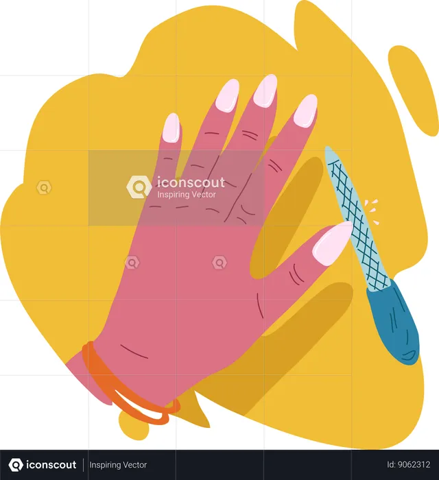 Modelagem de unhas  Ilustração