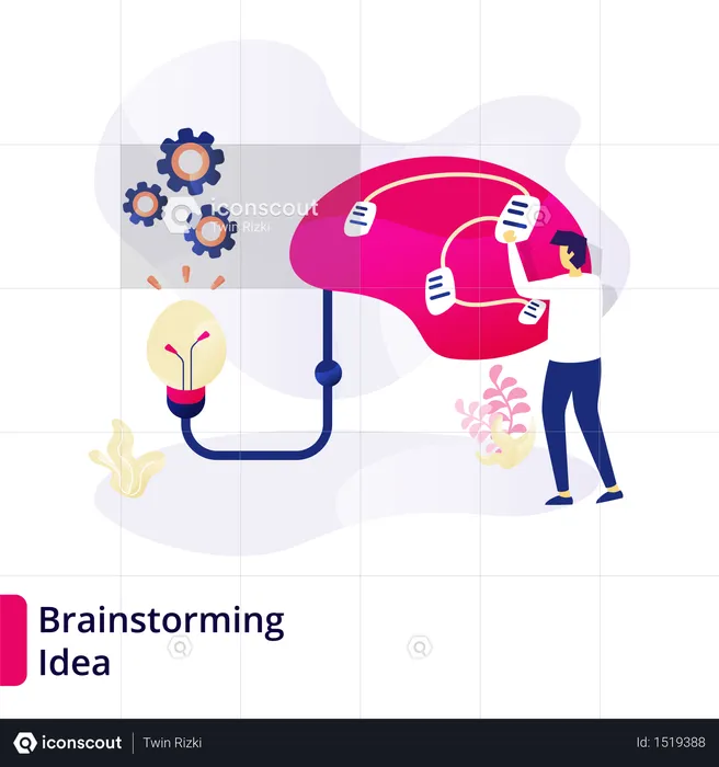 Modèles de conception de pages Web pour une idée de brainstorming  Illustration